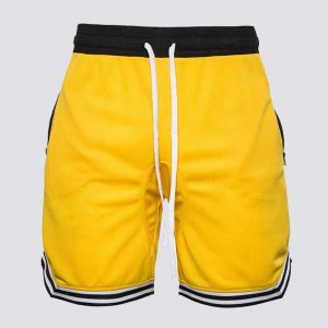 Mens Contrast Trim Blank Board Basketball Shorts
